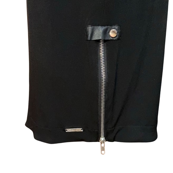 BlackPants Deep V-Neck Top With Side Zips Size M - Picture 5 of 6